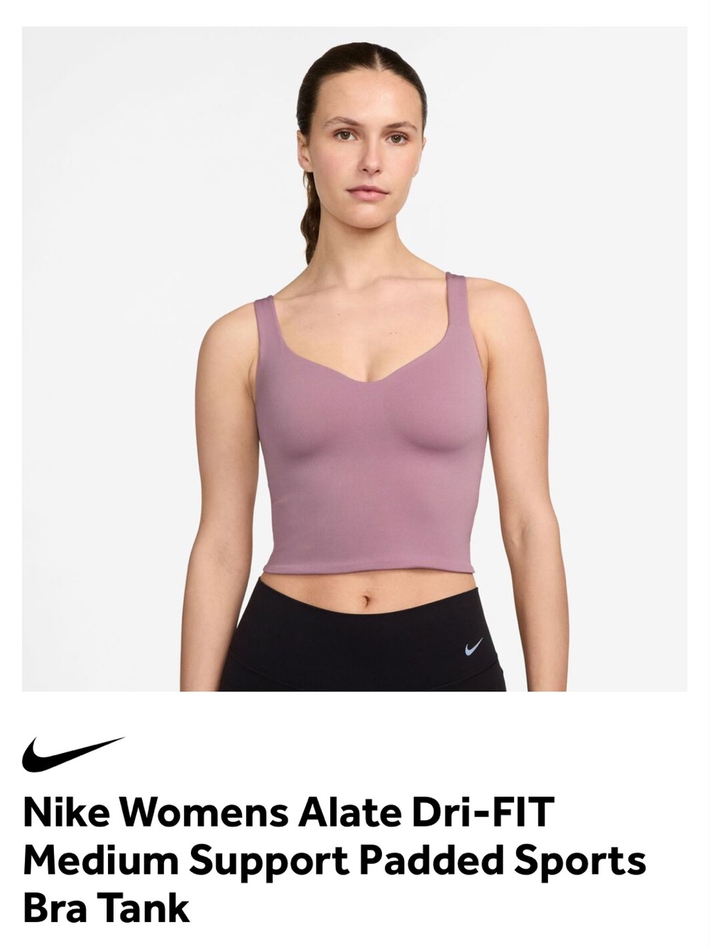 Nike Alate Medium-support padded sports bra tank top